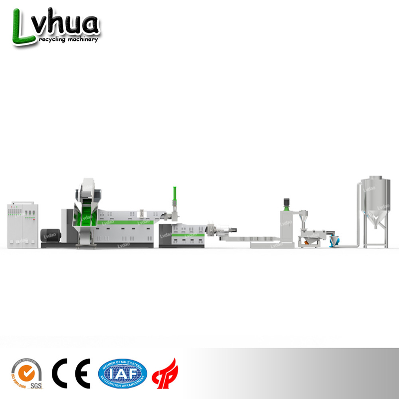 خروجی 160-200kg / h PE فیلم بازیافت مرطوب و pelletizing خط LDF قدرت 45kw